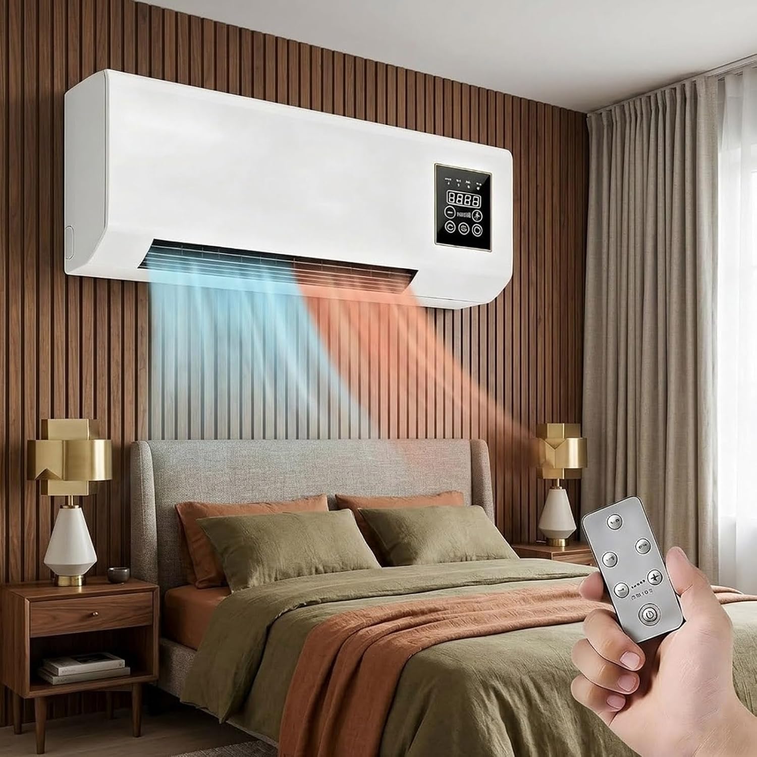 Smart Garden Rooms - Wall Mounted Air Conditioner Fan, 2-in-1