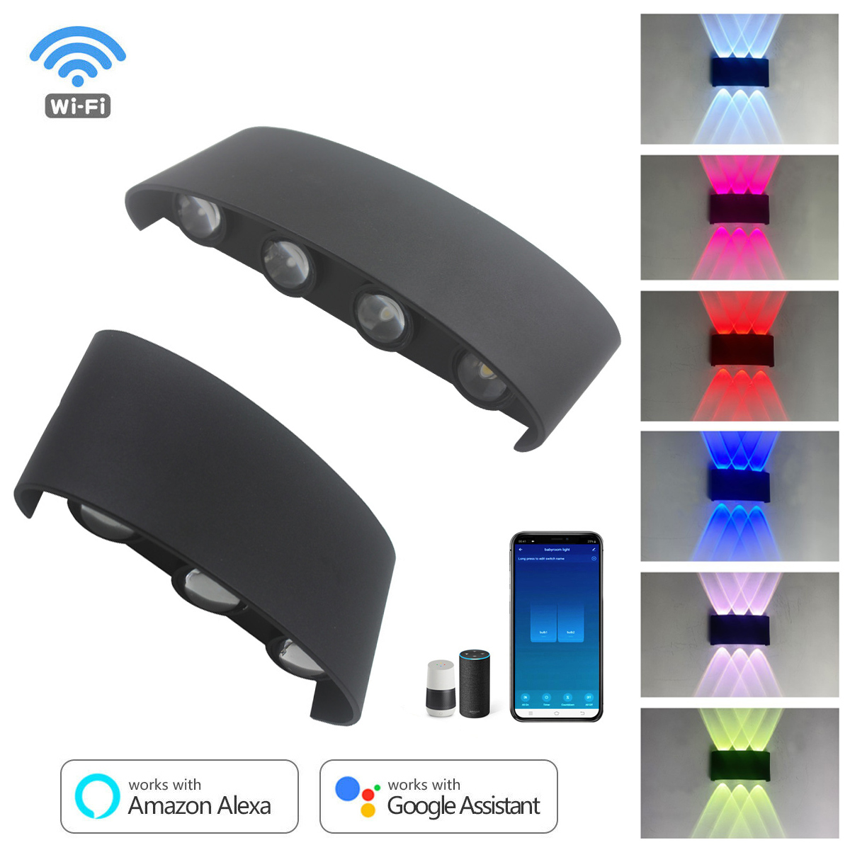 6W 8W RGBW Up Down LED Wall La - Smart Garden Rooms ulasan dan harga