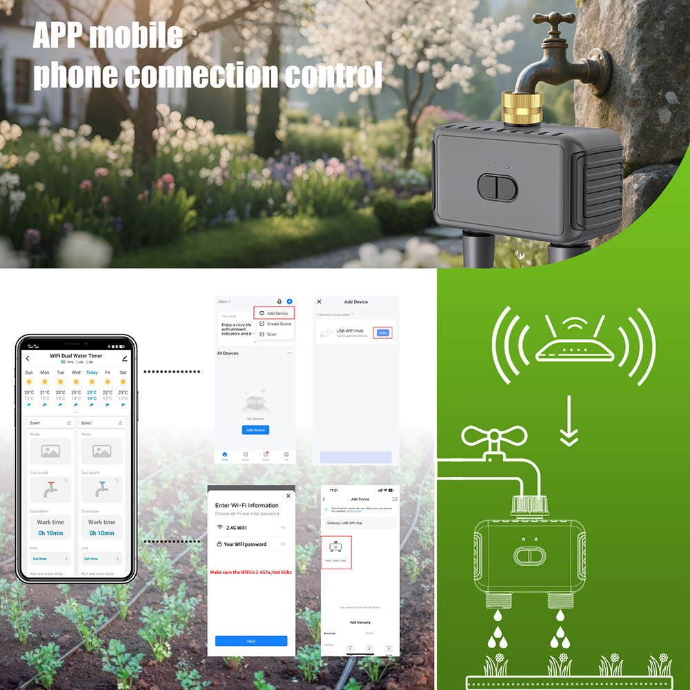 Tuya WiFi Water Timer Smart 2  - Smart Garden Iot ulasan dan harga