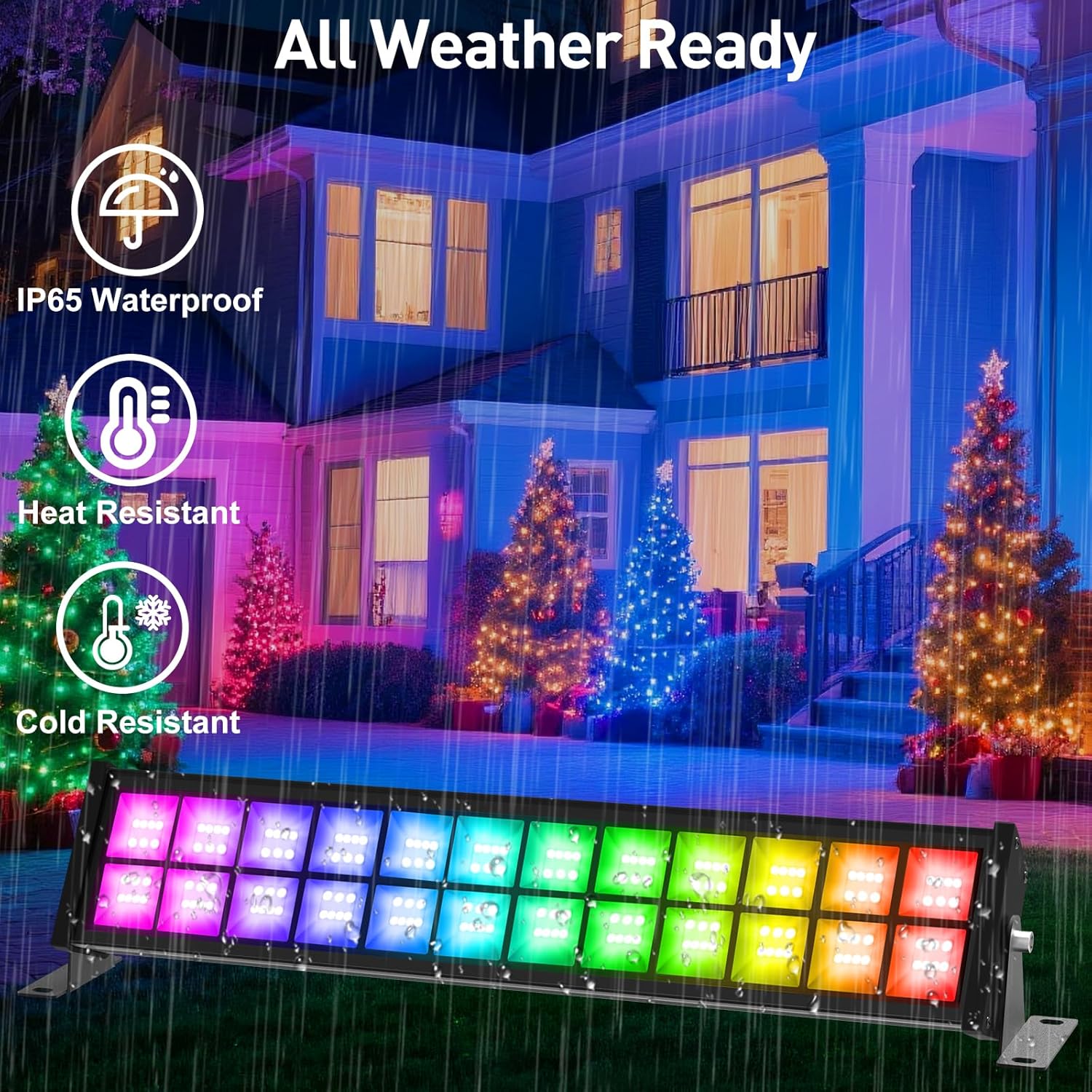 50/72W RGB LED Floodlight Bar  - Smart Garden Lights Uk ulasan dan harga