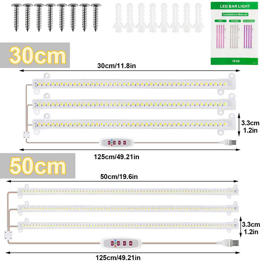 1/2/3/4Head LED Grow Light Str - Led Plant Light Strip ulasan dan harga