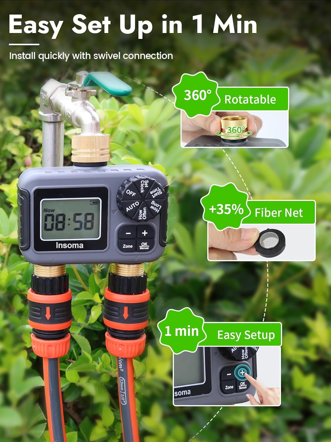 Insoma Smart Irrigation Wateri - Smart Garden Iot ulasan dan harga
