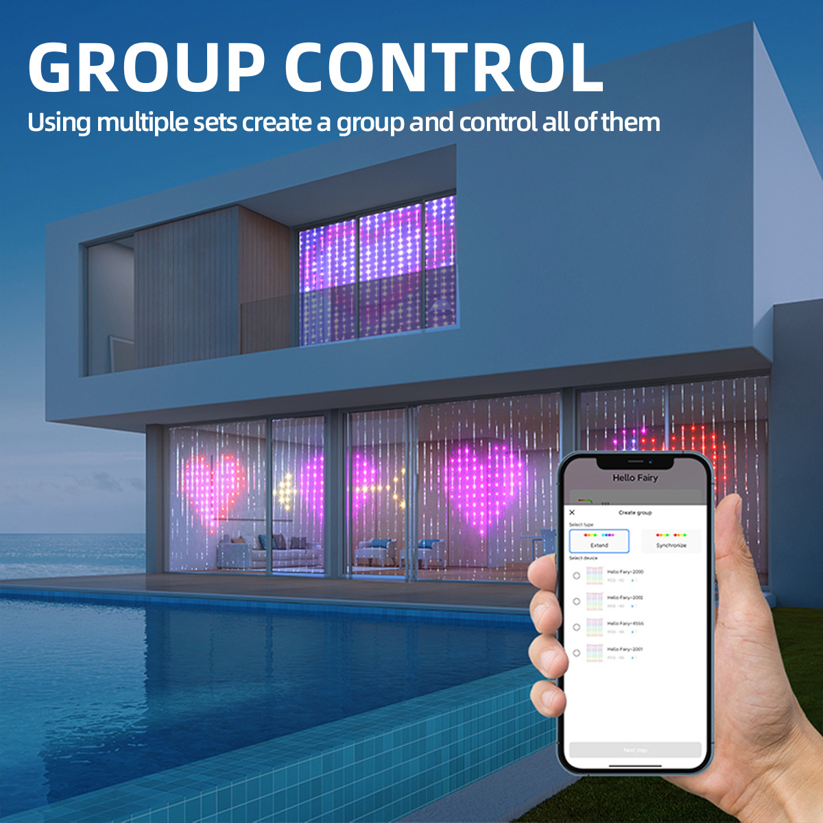 2Mx2M Smart Curtain Lights App - Smart Garden Rooms ulasan dan harga