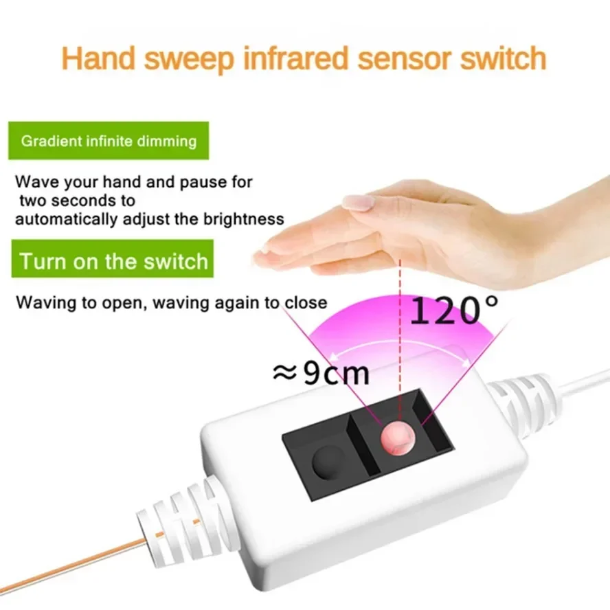 USB Touch Switch Dimmable 5V L - Led Plant Light Strip ulasan dan harga